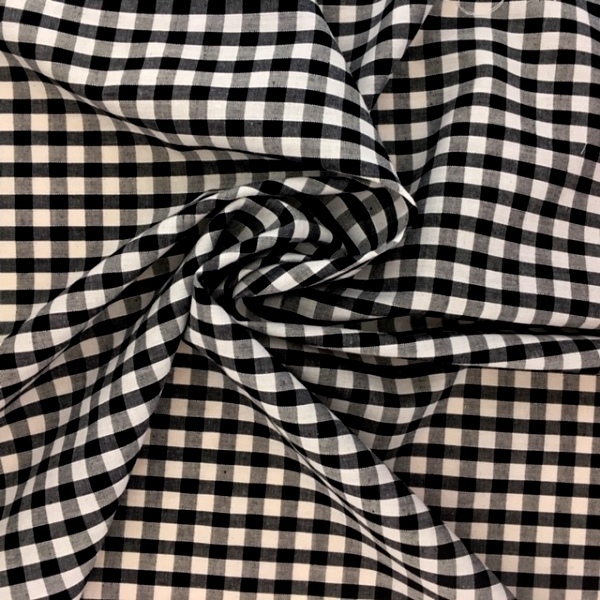 1/4'' Polycotton Gingham BLACK